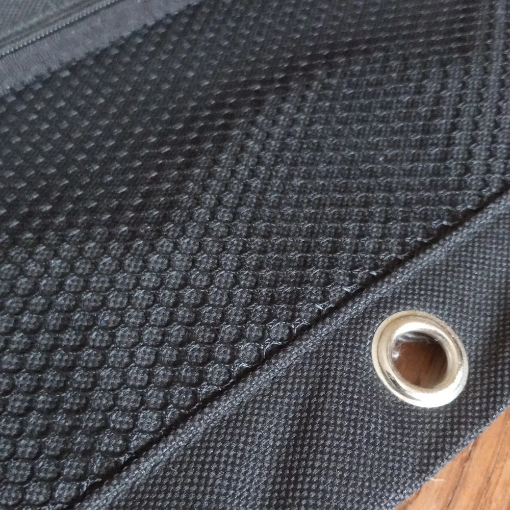 Black Mesh Fabric Binder Pencil Case